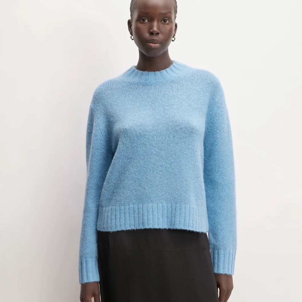 Everlane Alpaca Cropped Crewneck Sweater - Picture 2 of 6